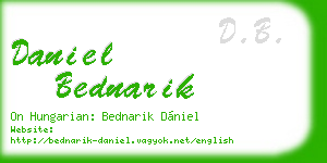 daniel bednarik business card